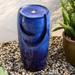 Glitzhome 30"H Oversized LED Ceramic Pot Fountain for Outdoor Garden