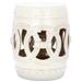 SAFAVIEH Paradise Double Coin Cream Ceramic Decorative Garden Stool