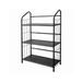 3 Tier Industrial Style Open Frame Metal Bookshelf, Black - 37 H x 11 W x 26 L Inches