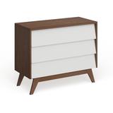 Carson Carrington Halmstad Mid-century White and Brown 3-drawer Chest