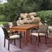 Amazonia Adriana 7-piece Eucalyptus and Wicker Dining Set - 7 Piece