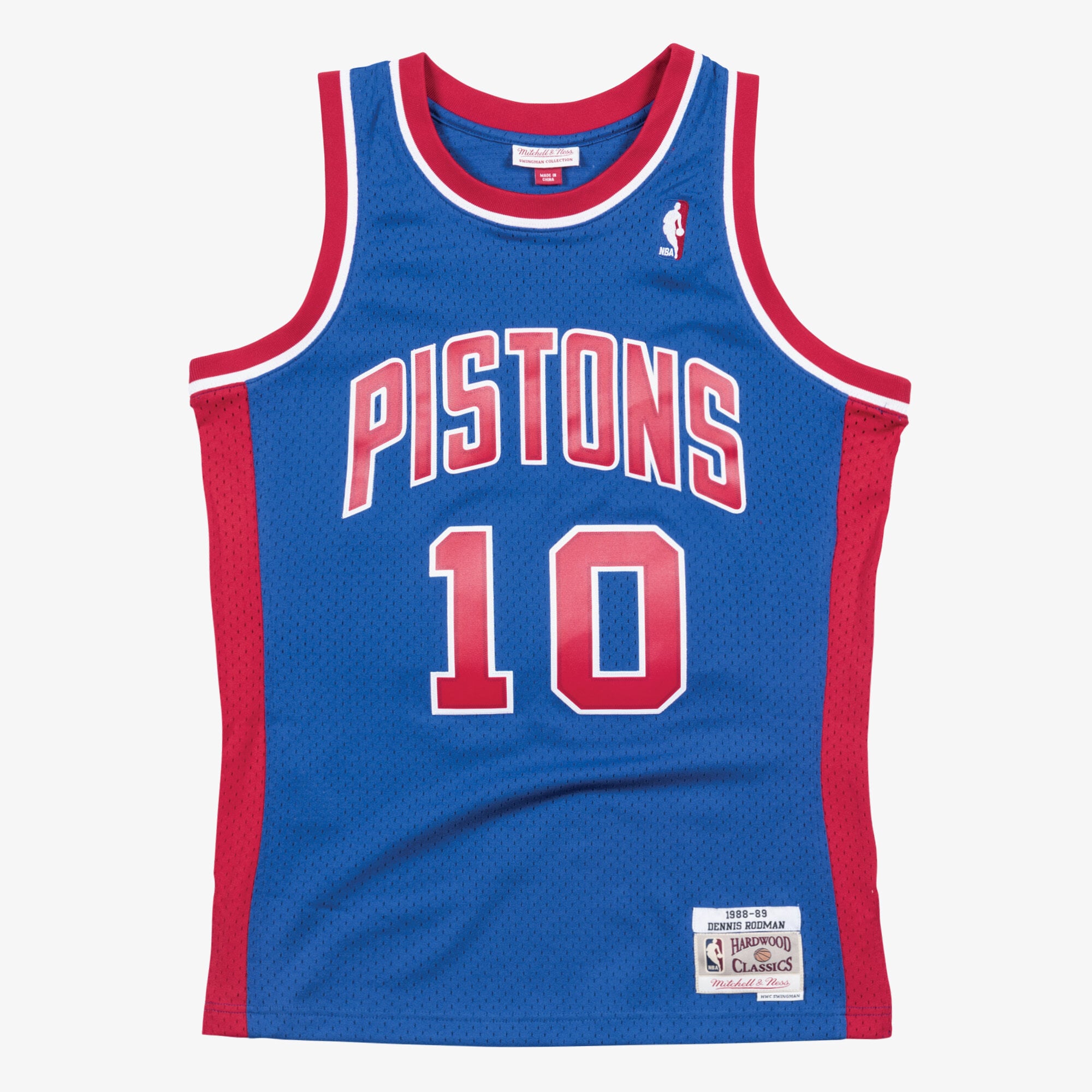Dennis Rodman Detroit Pistons 1988-89 Mitchell & Ness Swingman Auswärtstrikot – Blau