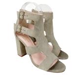 Kate Spade Shoes | Kate Spade Ilemi Caged Block Heel Sandals 6.5 | Color: Gray/Tan | Size: 6.5
