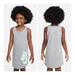 Nike Dresses | Nike Girls Logo Grey Tank Dress/Sz:6/Nwt | Color: Gray/Green | Size: 6g