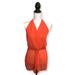 Michael Kors Swim | Michael Kors Orange Sheer Romper Swim Cover Up | Color: Orange | Size: S