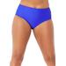 Plus Size Women's Mid-Rise Full Coverage Swim Brief by Swimsuits For All in Electric Iris (Size 12)