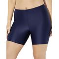 Plus Size Women's Chlorine Resistant Swim Bike Short by Swimsuits For All in Navy (Size 10)