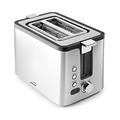 Lacor 69442 Smart, Toaster, Doppelschlitz, 6 Toaststufen, inkl. Grillrost, Auffangschale, 3 Funktionen, LED-Display, BPA-frei, 800 W, Edelstahl, rostfrei