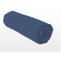 Home Linge Passion - Drap housse coloré 100% coton - Bonnet 25cm - Bleu - 90x190 cm - Bleu