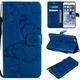 iPhone 6s Plus Wallet Case iPhone 6 Plus Case Dteck Embossed Big Butterfly Magnetic Flip PU Leather Folio Stand Case Cover Built-in Card Slots & Money Pocket with wrist Strap Blue