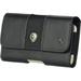 Black4 Horizontal Belt Clip Holster Leather Pouch Case for LG G Vista 2
