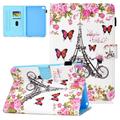 iPad Mini 1/ Mini 2/ Mini 3/ Mini 4 Case Allytech PU Leather Folio Stand Smart Cover with Auto Sleep Wake Feature Shockproof Magnetic Closure Case Cover for Apple iPad mini 1 2 3 4 Butterfly Tower