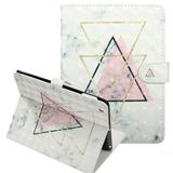 iPad 4 Case iPad 3 Case iPad 2 Case Allytech 3D Pattern Design Folio Flip Smart Cover Auto Sleep Cards Pocket Drop Protective Wallet Case Cover for Apple iPad 2nd 3rd 4th Gen Triangle
