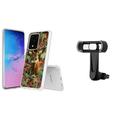 Beyond Cell [AquaFlex Series] Samsung Galaxy S20 Ultra 6.9 inch Phone Case Bundle: Slim Impact Resistant Protector Cover with 360 Degree Air Vent Car Mount Phone Holder - Deer Hunter Camo