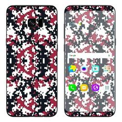 Skin Decal For Samsung Galaxy S8 Plus / Digi Camo Team Colors Camouflage Red Black