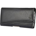 Samsung Galaxy Note 5 Galaxy Note 4 Galaxy Note 3 ~ EXTRA LARGE Horizontal Leather Pouch Carrying Case Holster Belt Clip Magnetic Closure Fits- Black2