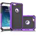 iPhone 6 Case iPhone 6S Case Tekcoo [Tmajor Series] iPhone 6 / 6S Case Shock Absorbing Hybrid Best Impact Defender Rugged Slim Cover Shell w/ Plastic Outer & Rubber Silicone Inner [Purple/Black]