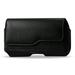 For Samsung Galaxy S4 Active / i9295 Horizontal Z Lid Leather Pouch Plus Cell Phone With Cover Size - Black