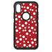 DistinctInk Custom SKIN / DECAL compatible with OtterBox Commuter for iPhone XS MAX (6.5 Screen) - Red White Bubbles Polka Dots - Polka Dot Pattern