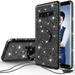 For Samsung Galaxy S10 Plus/S10+ Case Cute Ring Stand Glitter Phone Case Cover Bling Diamond Rhinestone Kickstand Clear Girls Women for Galaxy S10 Plus - Black