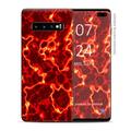 Skin Decal Vinyl Wrap for Samsung Galaxy S10 Plus - decal stickers skins cover - Lave Hot Molten Fire Rage