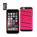 Reiko iPhone 6S Plus/ 6 Plus Hybrid Fishbone Case With Kickstand In Black Hot Pink SLCPC231-IPH6PLSBKHK