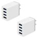 Wall Charger Plug 2-Pack 3.1A 4-Muti Port USB Adapter Power Plug Charging Station Box Base Replacement for iPhone 11 Pro Max/X/8/7 iPad Samsung Phones and More USB Wall Charging Block