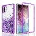 Galaxy Wireless Case for Galaxy S20 Liquid Glitter Bling Case Girls Women Shock Proof for Galaxy S20 Case - Purple/Clear