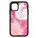 DistinctInk Custom SKIN / DECAL compatible with OtterBox Defender for iPhone 11 Pro MAX (6.5 Screen) - Hot Pink Blue White Marble Image Print - Printed Marble Image