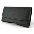 Premium Leather Pouch Holster Belt Case for Sony Xperia XZ3 Xperia XA2 Plus w/ Clip / Loops (Fits w/ Otterbox Defender Symmetry Commuter / Lifeproof Case On) Black