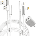 Extra Long Chargers 2-Pack 10ft Certified Charging Cable Cords and 2.4 Amp Travel Power Adapter Dual 2 Port Cube Compatible with iPhone 13/X/8/7 Plus/ 6S / 6 Plus /5/5S/5C/XS/XR/XS Max/iPad/Pro Case