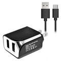 SOGA Rapid Home Travel Wall Charger + Type C USB Adapter for Cell Phones - OnePlus 5T