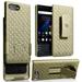 Case with Clip for BlackBerry Key2 LE Nakedcellphone [Champagne Gold] Kickstand Cover with [Rotating/Ratchet] Belt Hip Holster Combo for BlackBerry Key2 LE Phone [[ONLY FOR LE MODEL]]