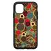 DistinctInk Custom SKIN / DECAL compatible with OtterBox Symmetry for iPhone 11 Pro (5.8 Screen) - Brown Red Yellow Circles - Relive the 80 s