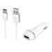 2-in-1 Type-C USB Chargers Bundle for Meizu M3X PRO 6 Plus Pro 6 PRO 5 M3 Max (White) - 2.1Ah Car Charger Adapter + USB Charging Cable