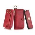 iPhone 6/6S Wallet Case Alleytech Girls Women Magnets Detachable Zipper Wallet Case iPhone 6/6S Cover PU Leather Folio Flip Holster Carrying Case Card Holder for iPhone 6 /6S 4.7 Red