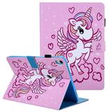 Allytech iPad Pro 11 Case 2018 Slim Fit Lightweight Shockproof Auto Sleep Wake Feature Multi Angle Stand Folio Magnetic Clasp Cases Cover for Apple iPad Pro 11 Inch Flying Unicorn