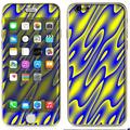 Skin Decal Vinyl Wrap For Apple Iphone 6/6S / Neon Blue Yellow Trippy