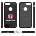 Honda Red Logo iPhone 7 Plus Case TPU Shockproof Black Carbon Fiber Textures Stripes Cell Phone Case