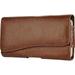 Brown1 Horizontal Belt Clip Holster Leather Pouch Case for LG G Stylo LS770 H631