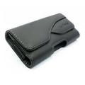 Black Verizon Leather Side Case Cover Pouch Holster Swivel Belt Clip K1N for Pantech Perception - Samsung Droid Charge Epic 4G Touch SPH-D710 Galaxy Core Prime Express 3