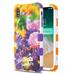 Apple iPhone Xs Max (6.5 in) Phone Case Tuff Hybrid Shockproof Impact Rubber Dual Layer Hard Soft Protective Hard Case Cover Chrysanthemum Field Phone Case for Apple iPhone Xs Max