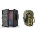 BC Rugged Series Bundle Compatible with Samsung Galaxy Note 10+ Plus - Heavy Duty Armor Case with Built-in Stand Rotatable Belt Clip Holster (Digital Pixel Camo) with Travel Pouch (ACU Pixel Camo)