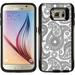 Paisley Black and White Design on OtterBox Commuter Series Case for Samsung Galaxy S6