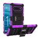 Samsung Galaxy S10 Case Mignova Rugged Plastic Heavy Armor Holster Guard Body Cover with Stand and Belt Rotating Clip for Samsung Galaxy S10 6.1 inch Smartphone(Black/Purple)