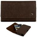 Brown Horizontal Belt Clip Holster Leather Pouch Case for LG Lancet VW820