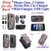 For 5.5 HTC BOLT 10 EVO Combo Built-in Kickstand 3-Layer Protections Hard Back Cover Shockproof Resistant Belt Clip Heavy Duty Armor Impact Bumper Phone Case [Camoforest]