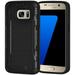 Samsung GALAXY S7 Case Premium Brushed Metal Design Dual Layer Slim Protective Heavy Duty Case for Samsung Galaxy S7 G930 - Black Raised Bezel Super lightweight Ultra Thin S7 Case