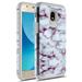 Samsung Galaxy J7 V 2nd Gen/J7 Refine/J7 Top/J7 Star/J7 Aura/7 Crown/J7 2018 / J7 Eon / J7 Aero Case Rosebono Fashion Hybrid Graphic Colorful Armor Case for SM-J737 (Purple Marble)