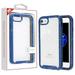 Apple iPhone 8 iPhone 7 Phone Case Hybrid Cover with [Rigid Panel] [TPU Cushion] Enhanced Hand-Grip TPU Cushion Frame + Transparent Clear Shock-Absorbing Bumper BLUE Cover for Apple iPhone 7/8